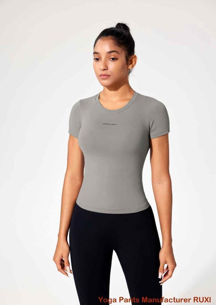 Lichotivé dámské gymnastické šortky s vysokým pasem RUXI